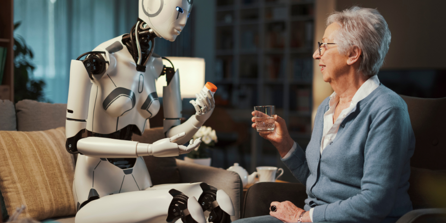 AI helping care for a human AI helping humans